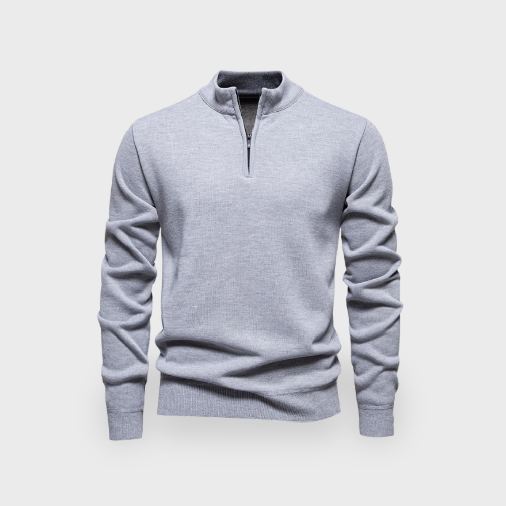 Premium Merino Wool Quarter Zip Sweater