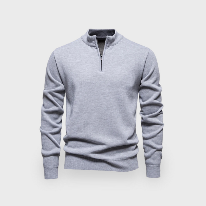 Premium Merino Wool Quarter Zip Sweater