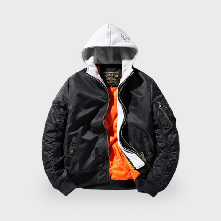 Lex & Baron | Premium Hooded Lightweight Bomber Jacket