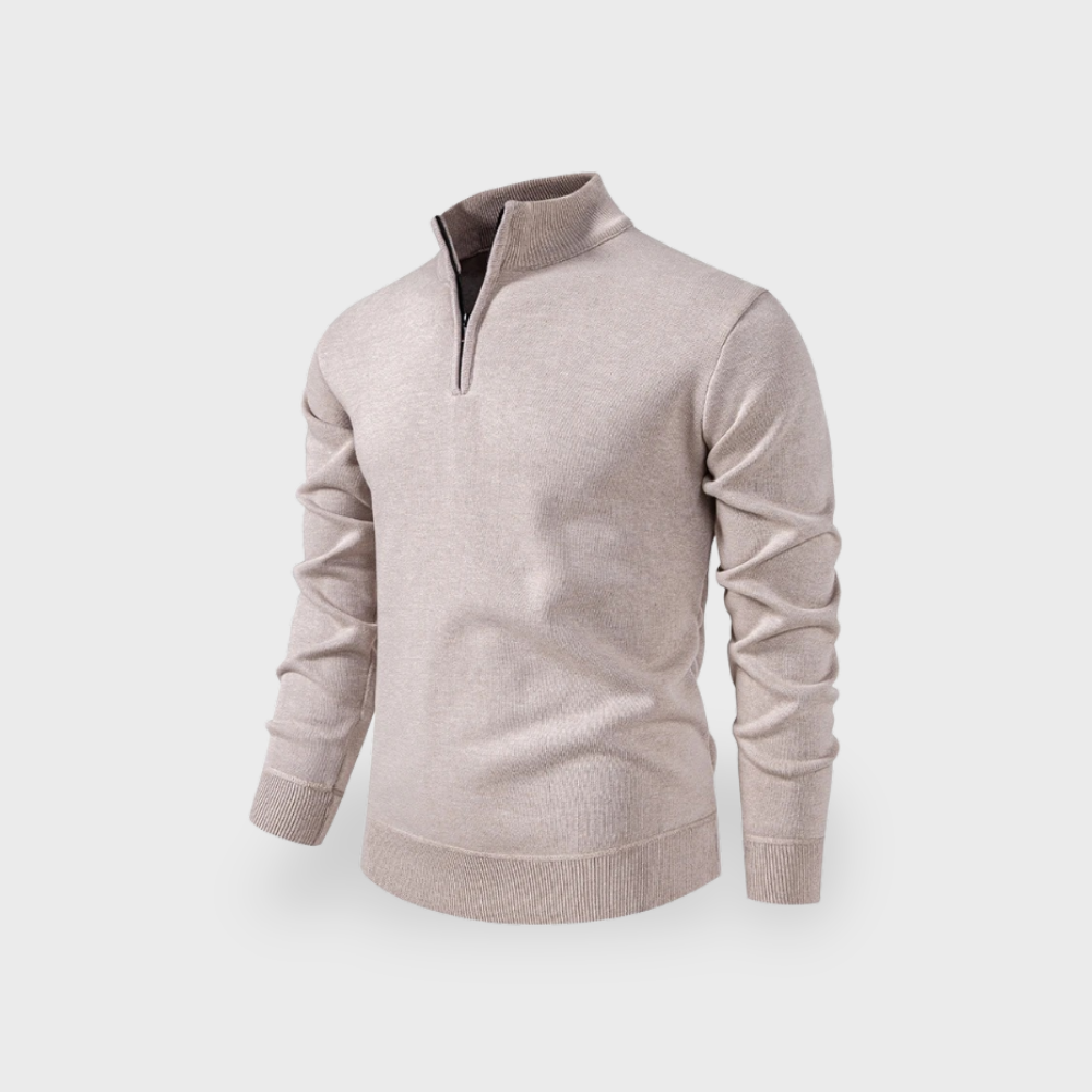 Premium Merino Wool Quarter Zip Sweater
