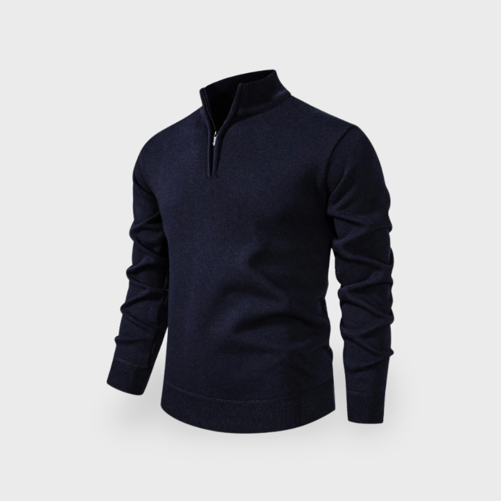 Premium Merino Wool Quarter Zip Sweater