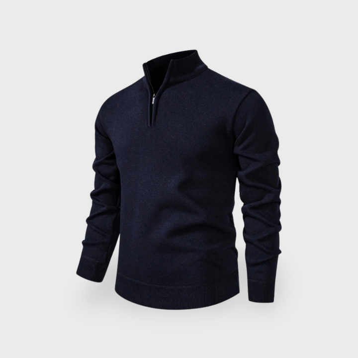 Premium Merino Wool Quarter Zip Sweater