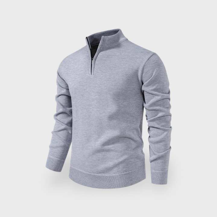 Premium Merino Wool Quarter Zip Sweater