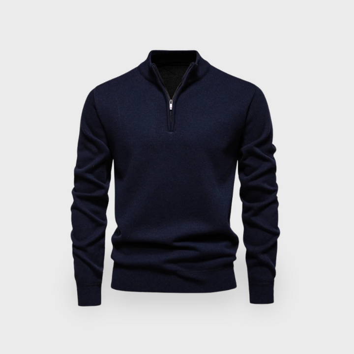 Premium Merino Wool Quarter Zip Sweater