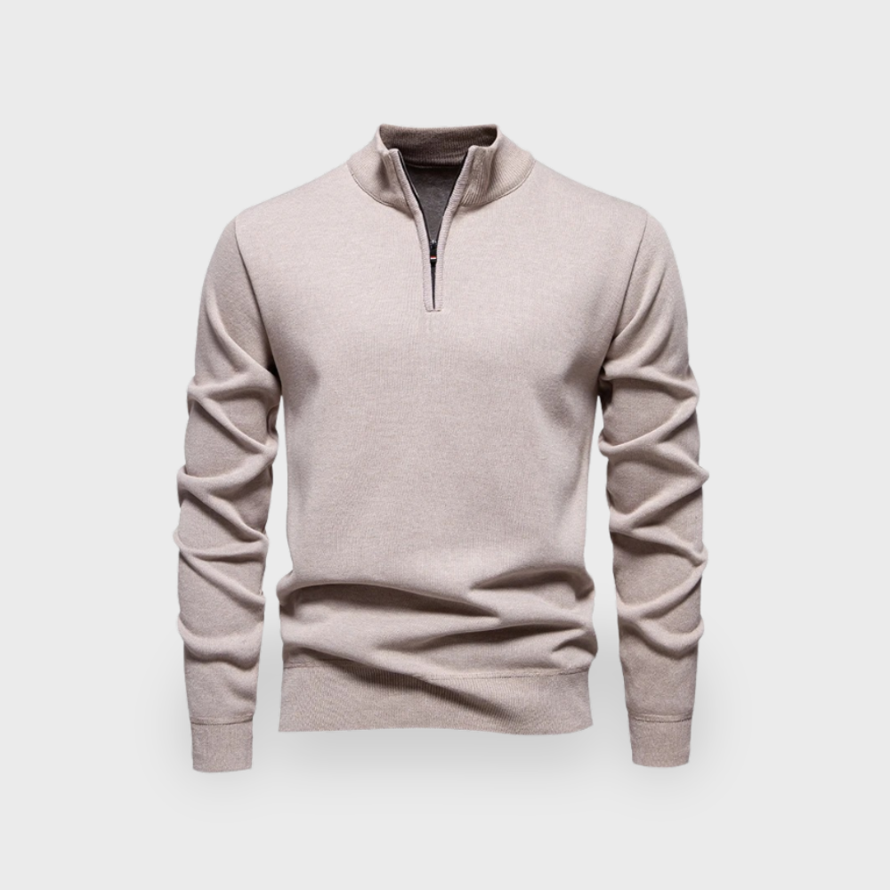 Premium Merino Wool Quarter Zip Sweater