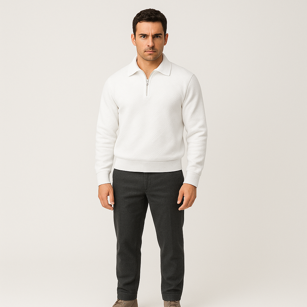 Luxe Merino Quarter Zip Sweater