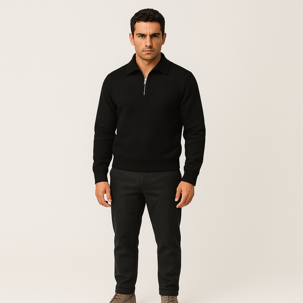 Luxe Merino Quarter Zip Sweater