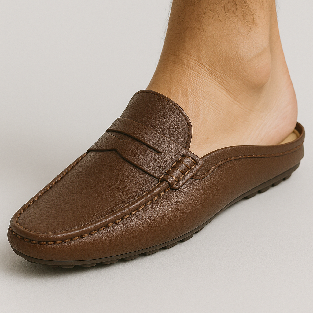 Lex & Baron | Men’s Summer Leather Slip-On Loafers