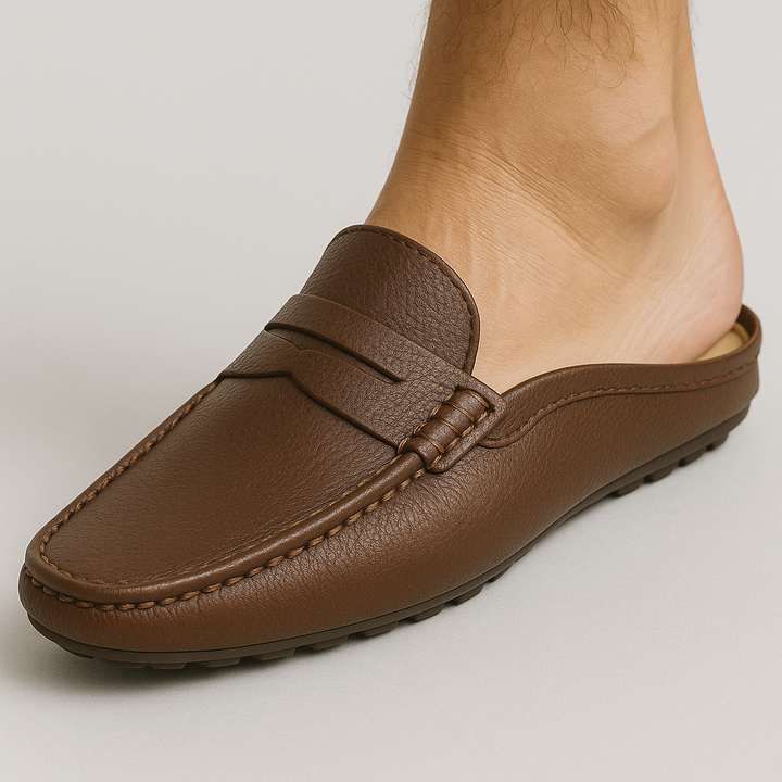 Lex & Baron | Men’s Summer Leather Slip-On Loafers